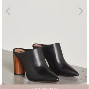 Antonia black leather mule size 8